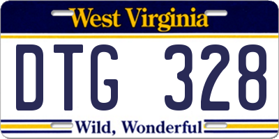 WV license plate DTG328