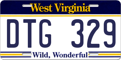 WV license plate DTG329