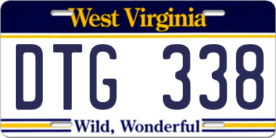 WV license plate DTG338