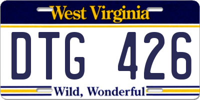 WV license plate DTG426