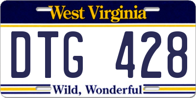WV license plate DTG428