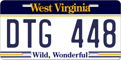WV license plate DTG448