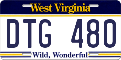WV license plate DTG480