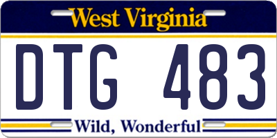 WV license plate DTG483