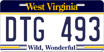 WV license plate DTG493