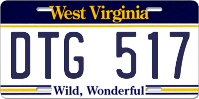 WV license plate DTG517