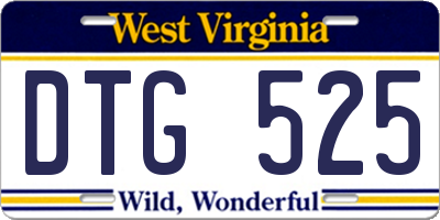 WV license plate DTG525