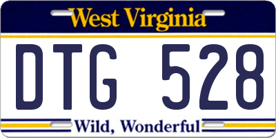 WV license plate DTG528
