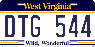 WV license plate DTG544