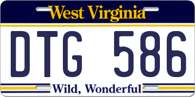 WV license plate DTG586