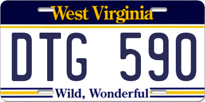 WV license plate DTG590
