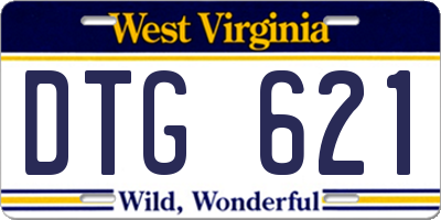 WV license plate DTG621