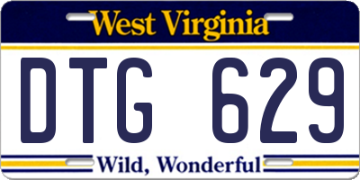 WV license plate DTG629