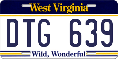WV license plate DTG639