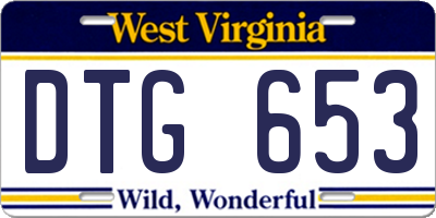 WV license plate DTG653
