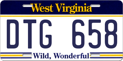 WV license plate DTG658
