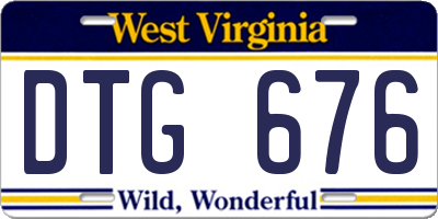WV license plate DTG676