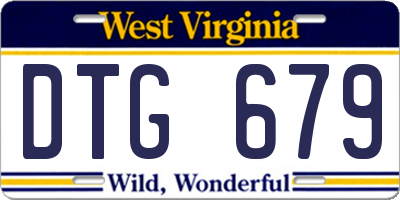 WV license plate DTG679