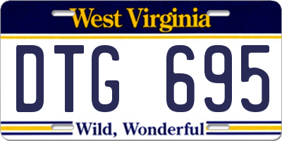WV license plate DTG695