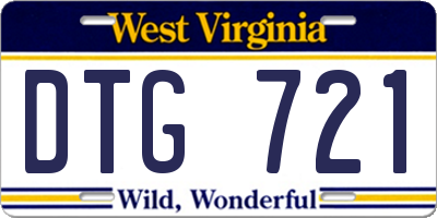 WV license plate DTG721