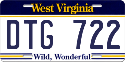 WV license plate DTG722