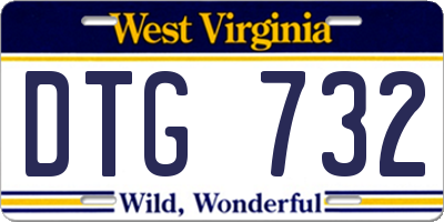 WV license plate DTG732