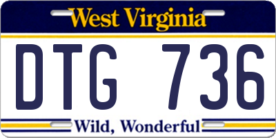 WV license plate DTG736