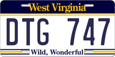 WV license plate DTG747