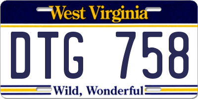 WV license plate DTG758