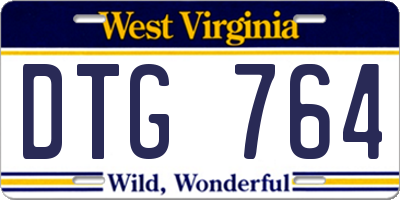 WV license plate DTG764