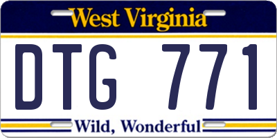 WV license plate DTG771