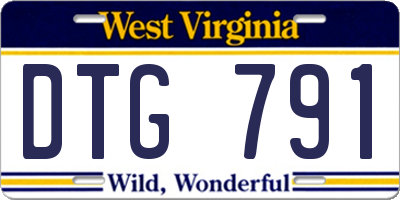 WV license plate DTG791