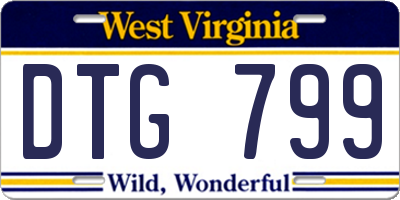 WV license plate DTG799