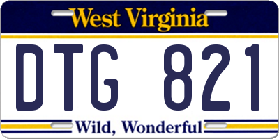 WV license plate DTG821