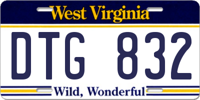 WV license plate DTG832