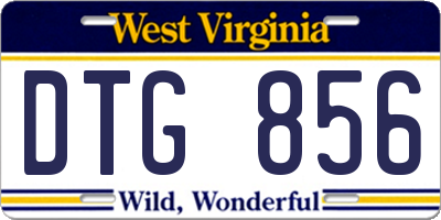 WV license plate DTG856