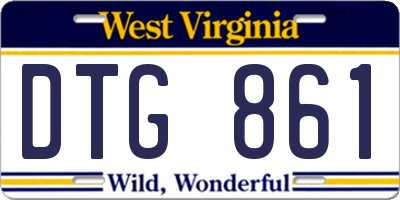 WV license plate DTG861