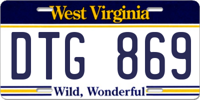 WV license plate DTG869