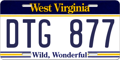 WV license plate DTG877