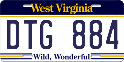 WV license plate DTG884