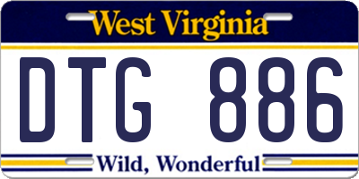 WV license plate DTG886