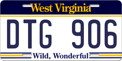 WV license plate DTG906