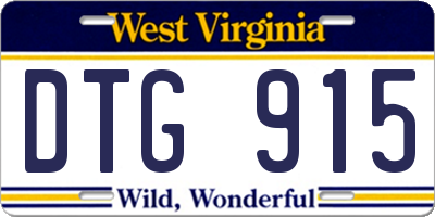 WV license plate DTG915
