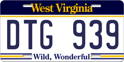 WV license plate DTG939