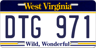 WV license plate DTG971