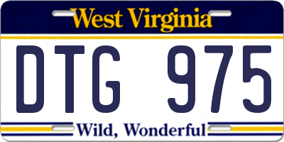 WV license plate DTG975