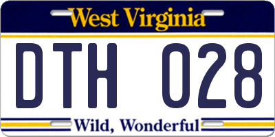 WV license plate DTH028