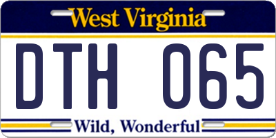 WV license plate DTH065