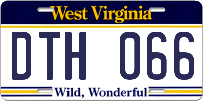 WV license plate DTH066