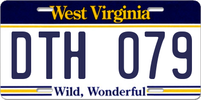 WV license plate DTH079